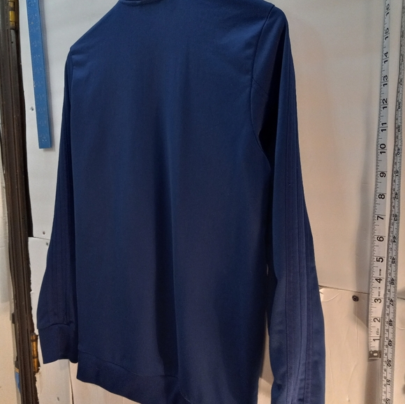 Adidas 3 Stripes Track Prime Blue Large Unisex Full Zipped Track Exercise Jacket - Picture 6 of 11